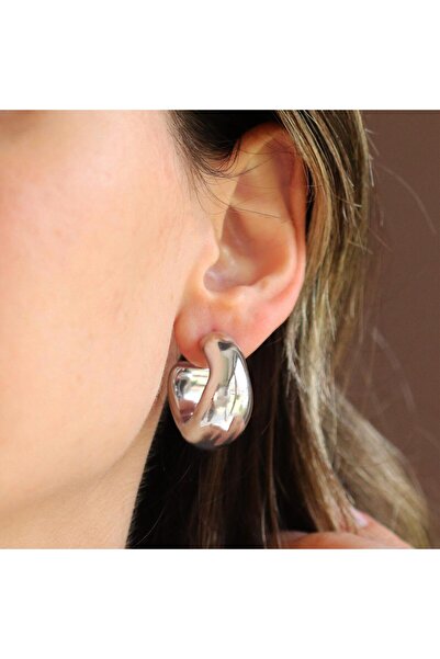 Necati Gün C Bombeli Gümüş Küpe