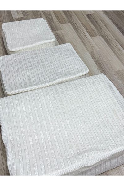 AYHANHOME Striped Velvet Bundle Promise Engagement Purse Dowry Holder Set of 3