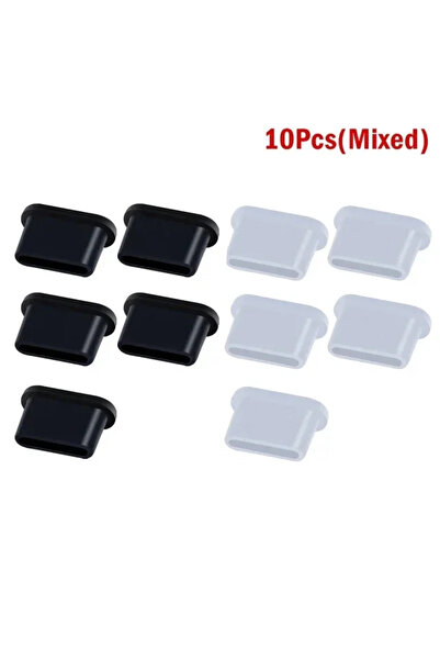 Choice 10 قطع مزيج 10/1 قطعة من أغطية قابس الغبار من النوع C وغطاء منفذ شحن U...