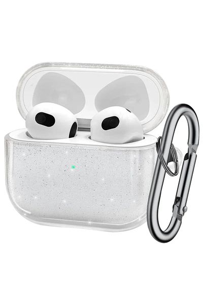 Choice For Airpods 4 2024 Transparent Bling Glitter Soft TPU Earphone Case for Airpods 4 2024 Pro 2 2nd Gen