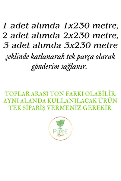 Perdeplus Βαμβακερό, Πλυμένο Λινό Ύφασμα Buldan 1 Μέτρο / Πλάτος 230 cm