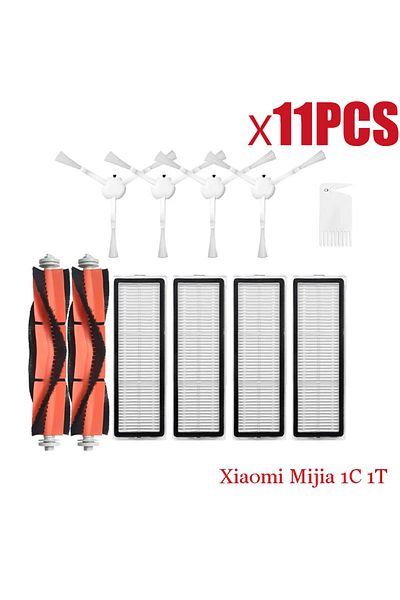 Choice SET D Spare Part For Xiaomi Mijia 1C / STYTJ01ZHM T1 Robot Vacuum Cleaner, Hepa Filter Main Side Bru