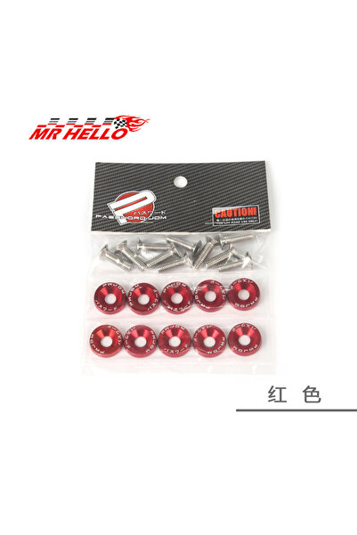 Choice6 مثبتات سداسية محسنة للسيارات باللون الأحمر M6DP، وغسالات الطين، ومصد ...