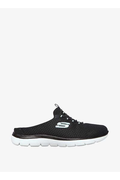 SKECHERS Women's Textured Slip-On Sneaker Mules with Lace Detail - SUMMITS