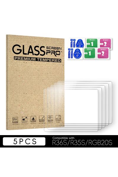 Choice For R36s 5pcs DATA FROG R36S Screen Protector Tempered Glass Protector for R35S RGB20S Retro Handhel
