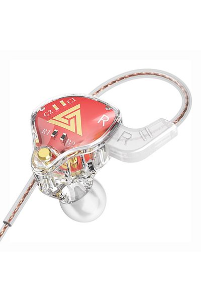 Choice Red QKZ AKX 3.5mm In-ear Wired Earphones Dynamic HIFI Bass Earbuds Monitor Headphone Sport Noise Can