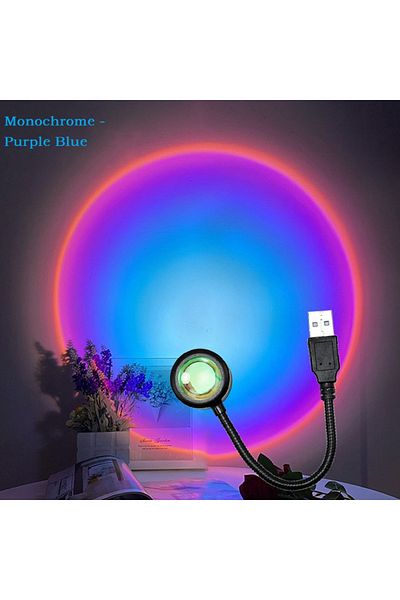 Choice Rainbow Kerokuru USB Sunset Light Lamp Self Photography Light LED Rainbow Neon Night Light Projector