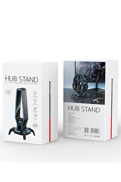 VOOKA Troll Headphone Stand Gaming Lighted Rgb Headphone and Gamepad Stand with 3 USB Outputs