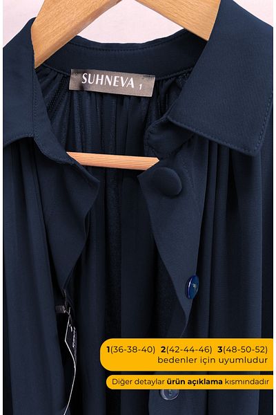 suhneva Mihrişah Ferace Navy Blue