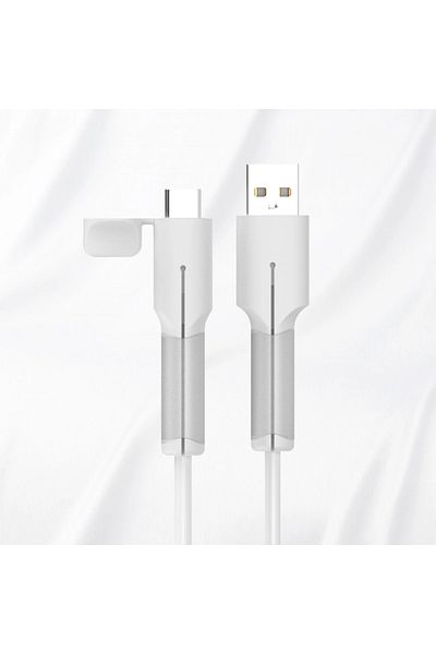 Choice واقي كابل شاحن USB A إلى C باللون الأبيض، واقي كابل شاحن من السيليكون من النوع C إلى النوع C/iPhone/USB A