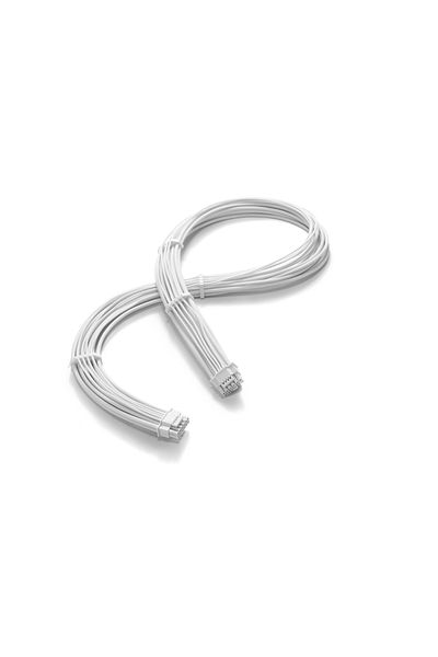 Choice With cable combs White PCI-e 5.0 16-Pin (12+4) Sleeved Extension Cable, 12VHPWR 16AWG PSU Extension