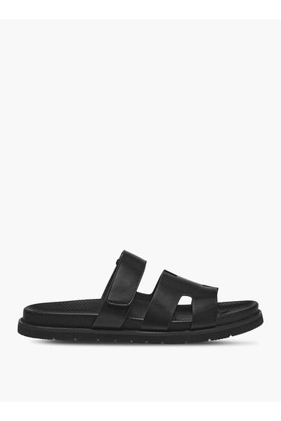 Duchini Men's Cutout Detail Slip-On Comfort Sandals