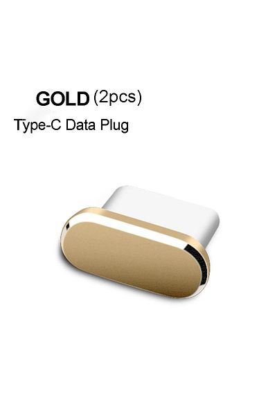 Choice golden 2PC 2pcs Metal Type-C Dust Plug USB Charging Port Protector Anti-dust Plug Cover Cap for Sams