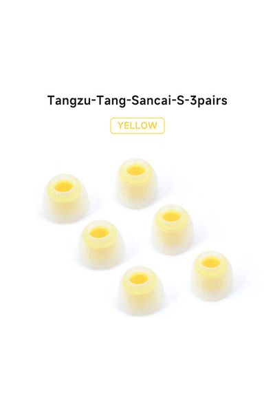 Angeldac Yellow S-3pairs Tangzu Tang Sancai Balance/wide Bore Version In-ear Eartips Silicone Earphone Tips E