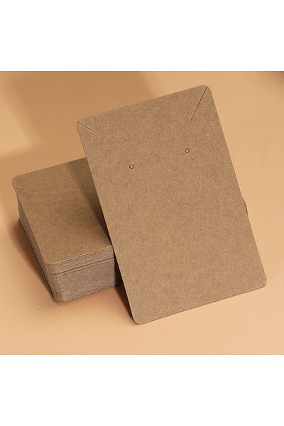 Choice kraft 50pcs 6x9cm Necklace Earrings Ear Studs Packaging Card Blank Jewelry Display Card Kraft Paper