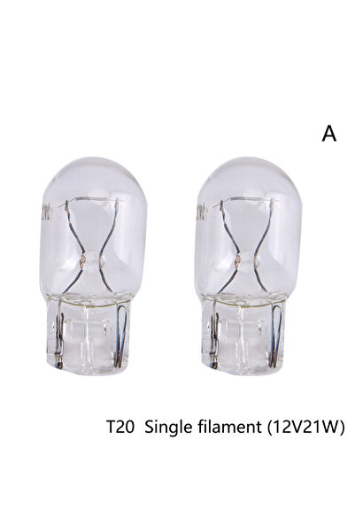 Choice1 12V21W 2 قطعة T20 7443 7440 مصباح إشارة W21/5W 3800K لمبة هالوجين زجا...