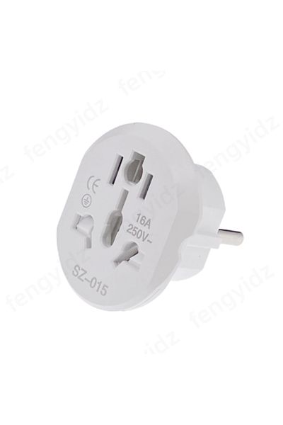 Choice White Eu Plug Adapter 16a 250v Travel Adapter Converter 2 Round Socket High Quality Universal Au Us