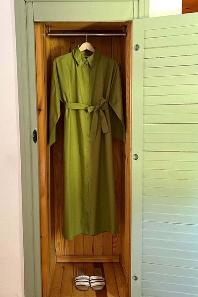 Ceylan Otantik Pistachio Green Shirt Dress