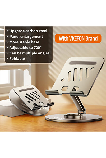 Choice VIKEFON Brand Silver 360 Tablet Desk Mobile Phone Holder Stand Foldable Lazy Bracket Adjustable Allo
