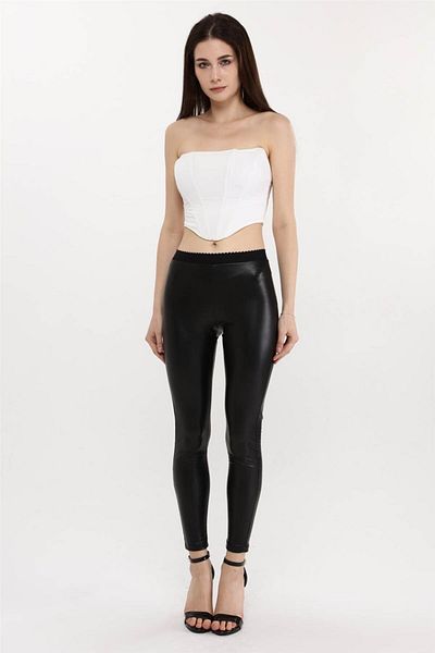 HomeStore Lederbeschichtete Leggings