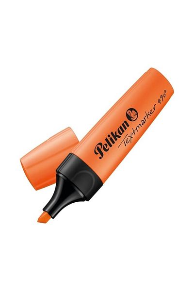 Pelikan |   Highlighter 490, Orange, Broad Tip, Bright Color, for Note and Text Highlighting