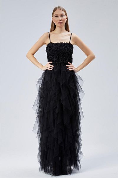 HomeStore Maxikleid mit Blumenprägung
