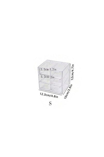 Choice S-6grids Acrylic Large Capacity Drawer Transparent Divided Beaded Storage Box DIY Handmade Jewelry D