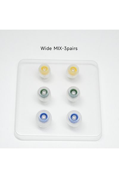 Angeldac Wide Mix-3pairs Tangzu Tang Sancai Balance/wide Bore Version In-ear Eartips Silicone Earphone Tips E