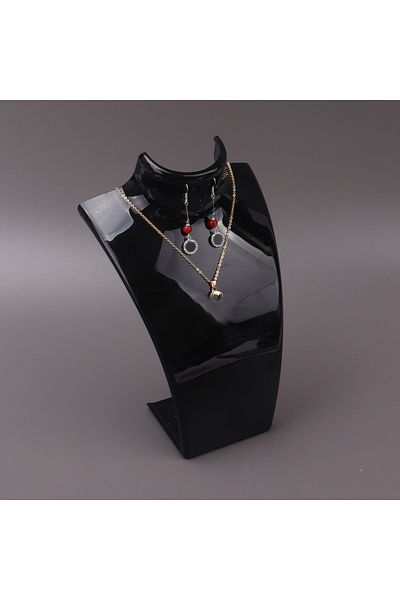 Choice Black Plastic Mannequin Necklace Display Bust Stand Holder Jewellry Mannequin Bust Rack For Necklace