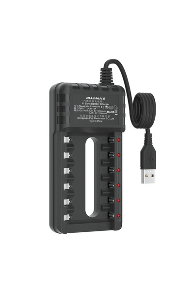 choice2 شاحن بطارية سريع الشحن مزود بمخرج USB 1.2 فولت PJ-N402 PJ-N601W PUJIM...