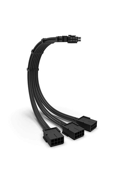 Choice With cable combs Black PCI-e 5.0 16-Pin (12+4) Sleeved Extension Cable, 12VHPWR 16AWG PSU Extension