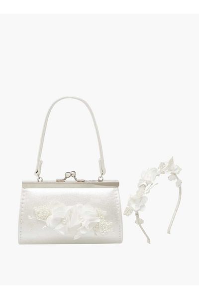 Little Missy Floral Accent Handbag with Headband