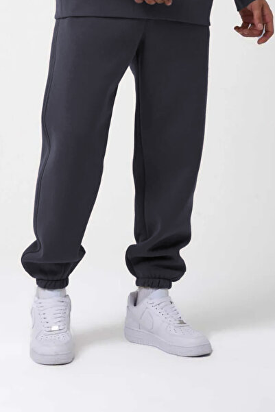 ruNadeS Ανδρικό καπνιστό παντελόνι Standard Fit Normal Cut με 3 τσέπες, άνετο βαμβακερό παντελόνι Jogger