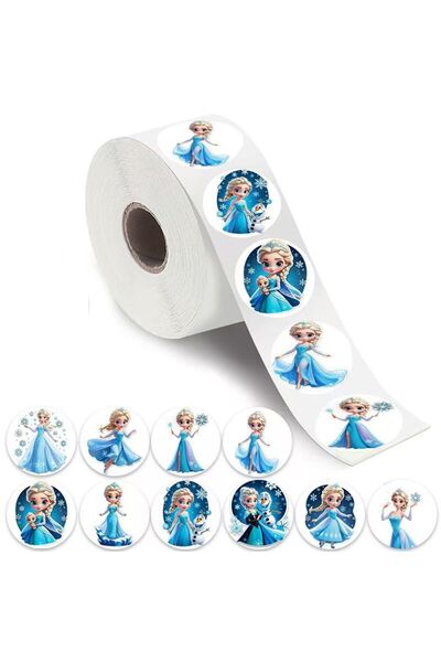 Miniso ملصقات ديزني فروزن إلسا برينسيس 500 قطعة، ملصقات ختم الرسوم المتحركة، ...