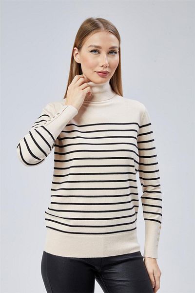 HomeStore KazakGestreifter Fischerstrickpullover