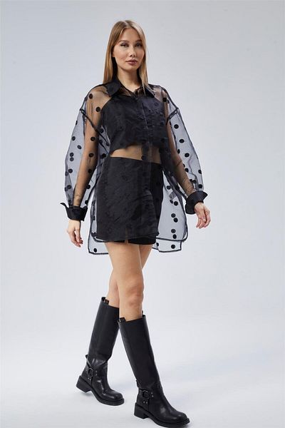 HomeStore Polka Dot Organza Shirt