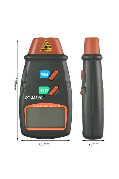 Kebidumei Type B Kebidumei Digital Laser Tachometer Hour Meter Diagnostic tool Non-Contact Motor Lathe Speed G