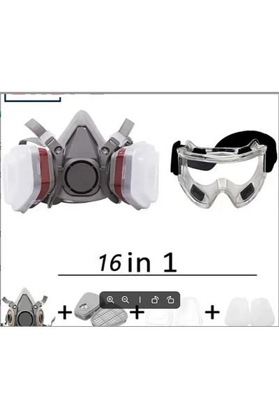 Choice Red Original 6200 Respirator Reusable Half Face Cover Gas Mask With Cotton Filter Goggles For Painti