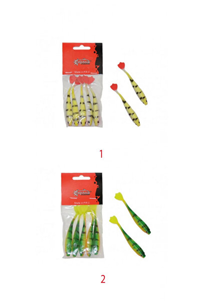 CAPTAIN 3566 Pencil Duck 9cm Levrek Silikonu 5'li Paket Suni Yem 1