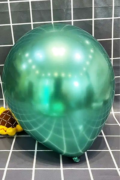 BeySüS Green Chrome Balloon 7 Pieces 12Inch