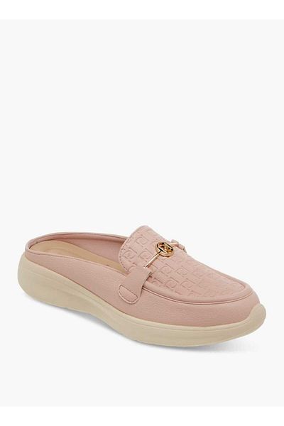 Paprika Paprika Monogram Embossed Slip-On Mules