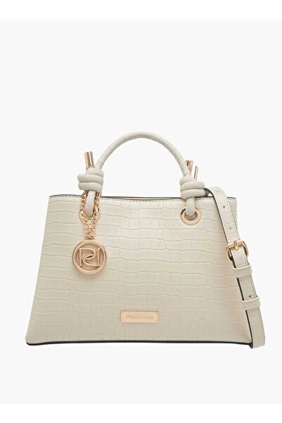 Paprika حقيبة توت منسوجة بمقبض مزدوج العقدة وإغلاق بزر - العرض 8 سم × الارتفا...