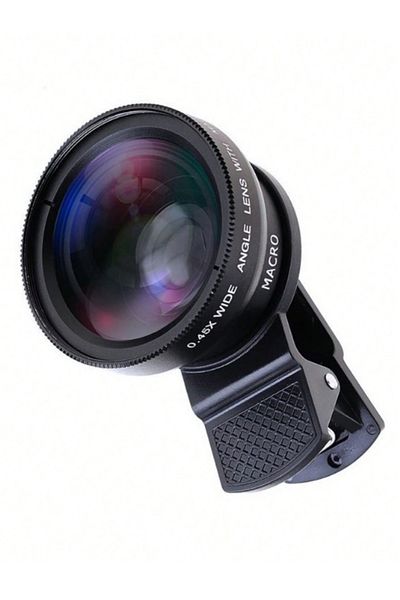 Choice Black 2 In1 Fisheye Lens Wide Angle Macro Camera Lens For Iphone 14 13 2in1 Macro Fish Eye Len For S