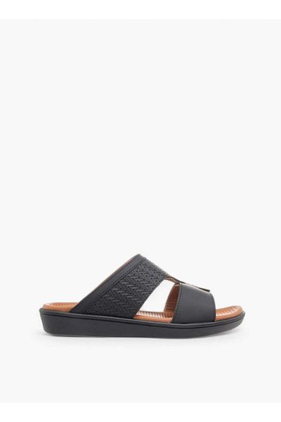 Mister Duchini Mister Duchini Textured Slip-On Arabic Sandals