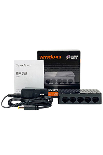 Choice1 محول شبكة عالي السرعة Tenda SG105M بخمسة منافذ إيثرنت، مزود بمقبس أمر...
