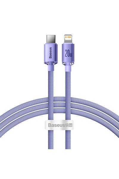 Baseus 1.2m Purple Baseus USB Type C PD 20W Cable for iPhone 14 13 12 Pro X 8 Fast USB C Cable for iPhone C