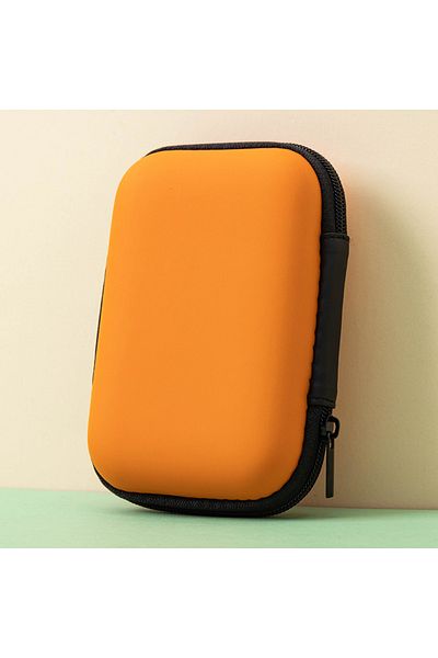 Choice Orange Mini 2.5-inch hard drive storage bag, data cable headphone bag,  poker card bag, card collect