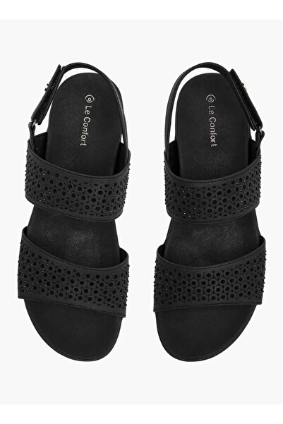 Le Confort Embellished Platform Sandals with Hook and Loop Closure