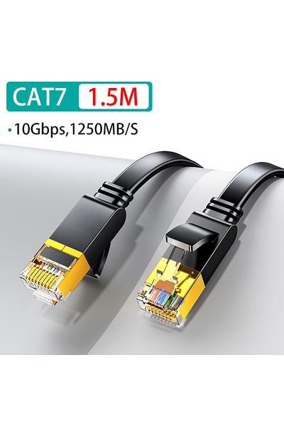 Choice 1.5m Cat 7 Ethernet Cable Cat7 High Speed Flat Gigabit STP RJ45 LAN Cable 10Gbps 1250MB/S Network Ca