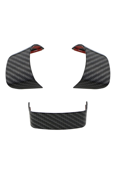 Choice 3 قطع من ألياف الكربون غطاء عجلة القيادة للسيارة ملصق الكسوة مناسب لسي...